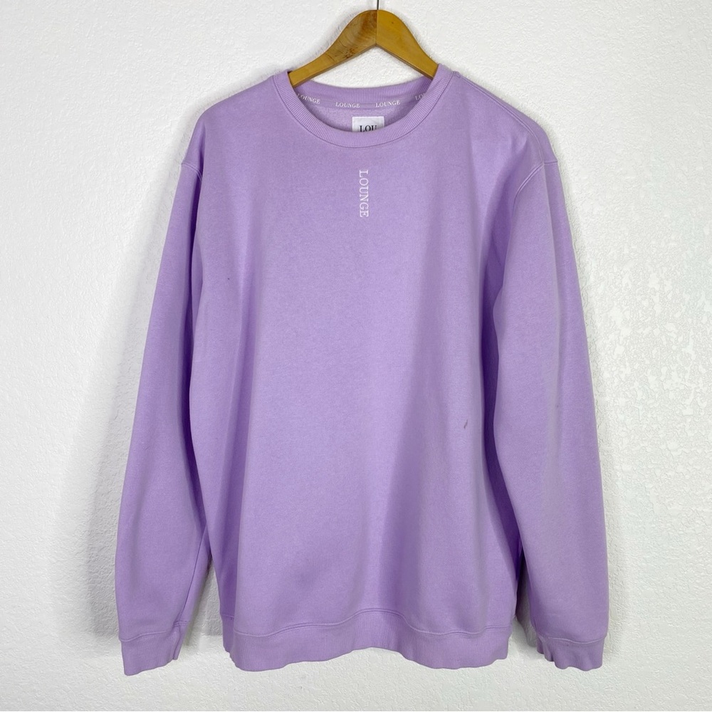 Lounge Apparel Purple Organic Cotton Blend Pullover Sweatshirt